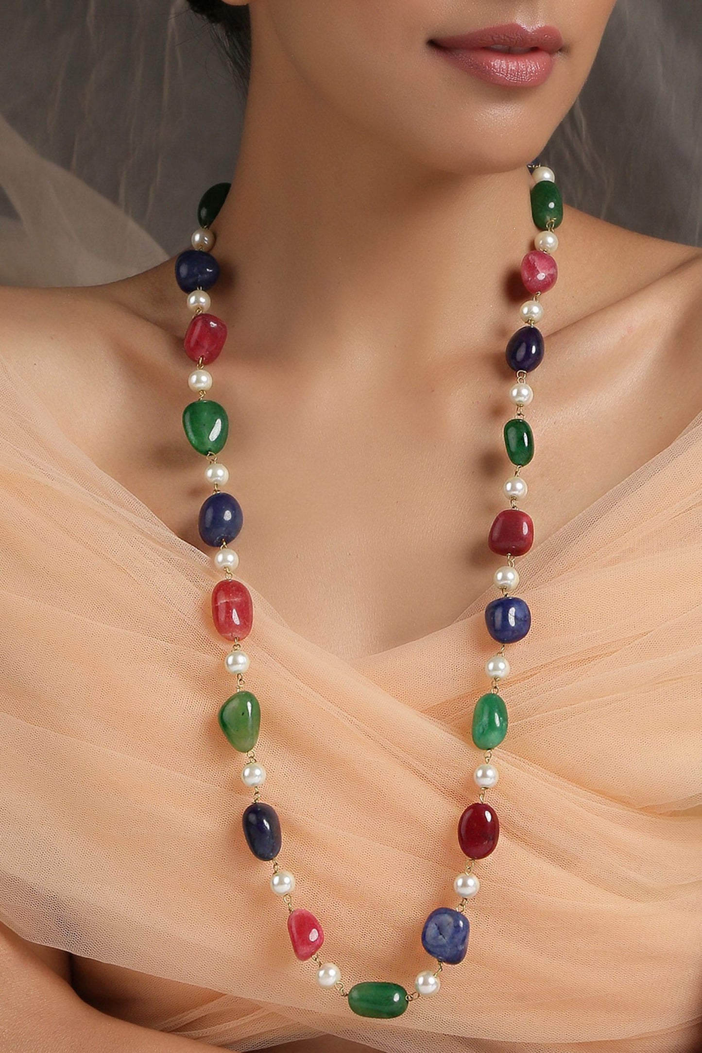 Bead Long Necklace