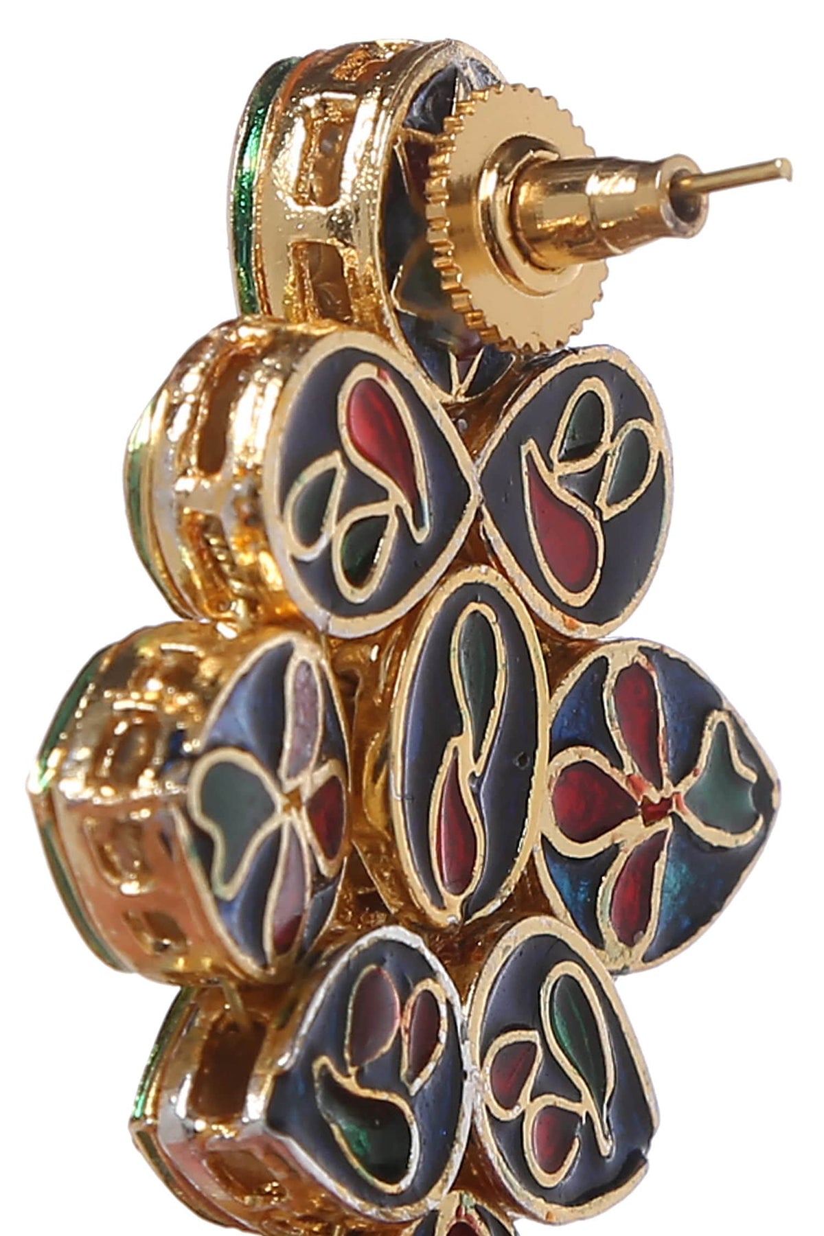 Floral Kundan Stud Earrings