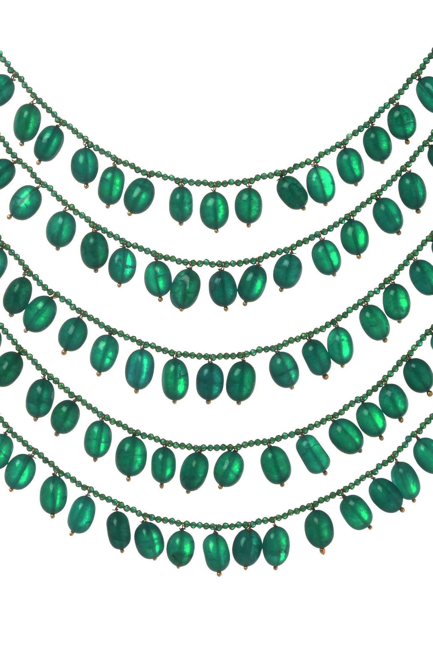 Handcrafted Layered Stone Drop Necklace