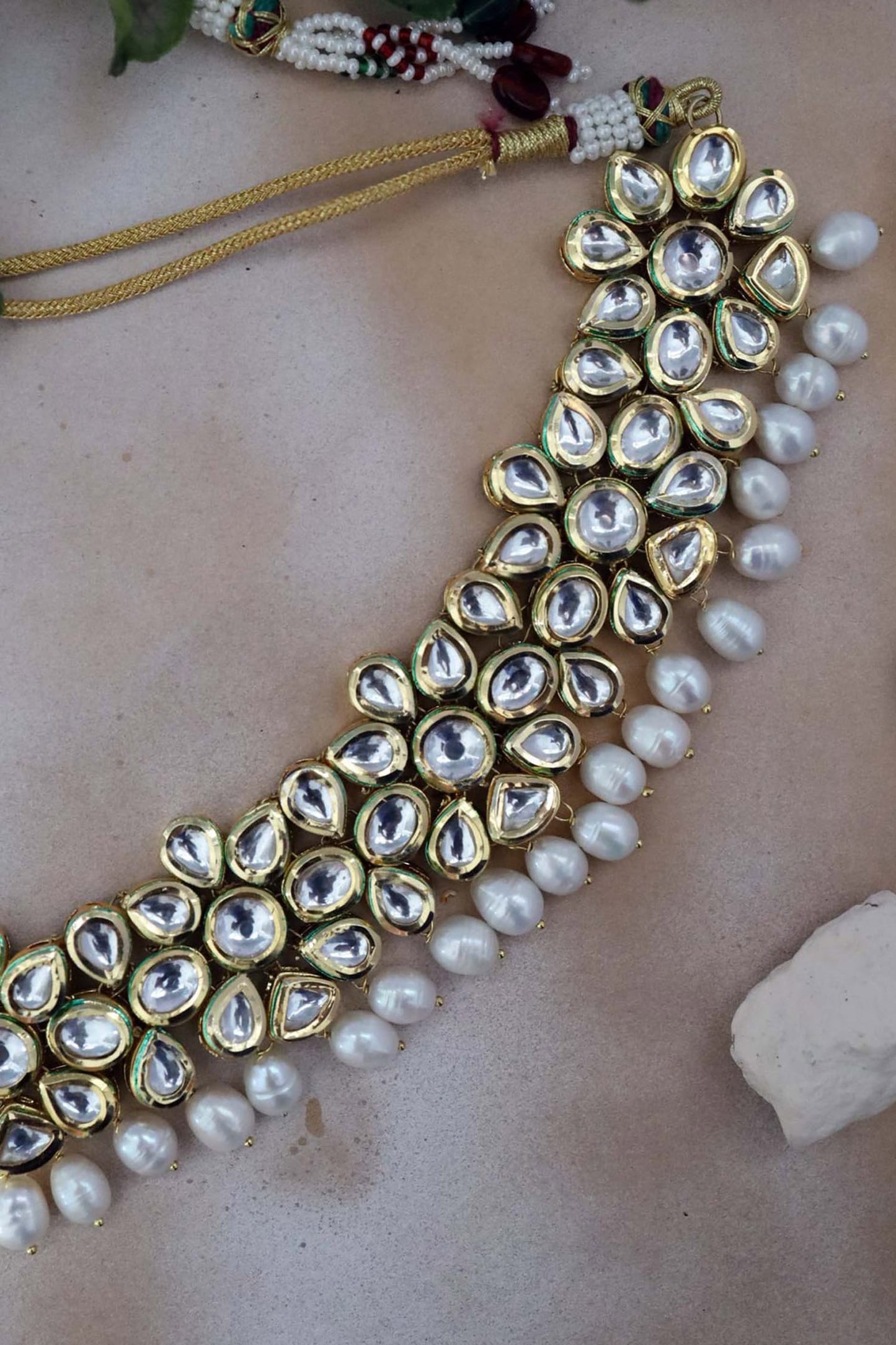 Kundan Pearl Drop Choker