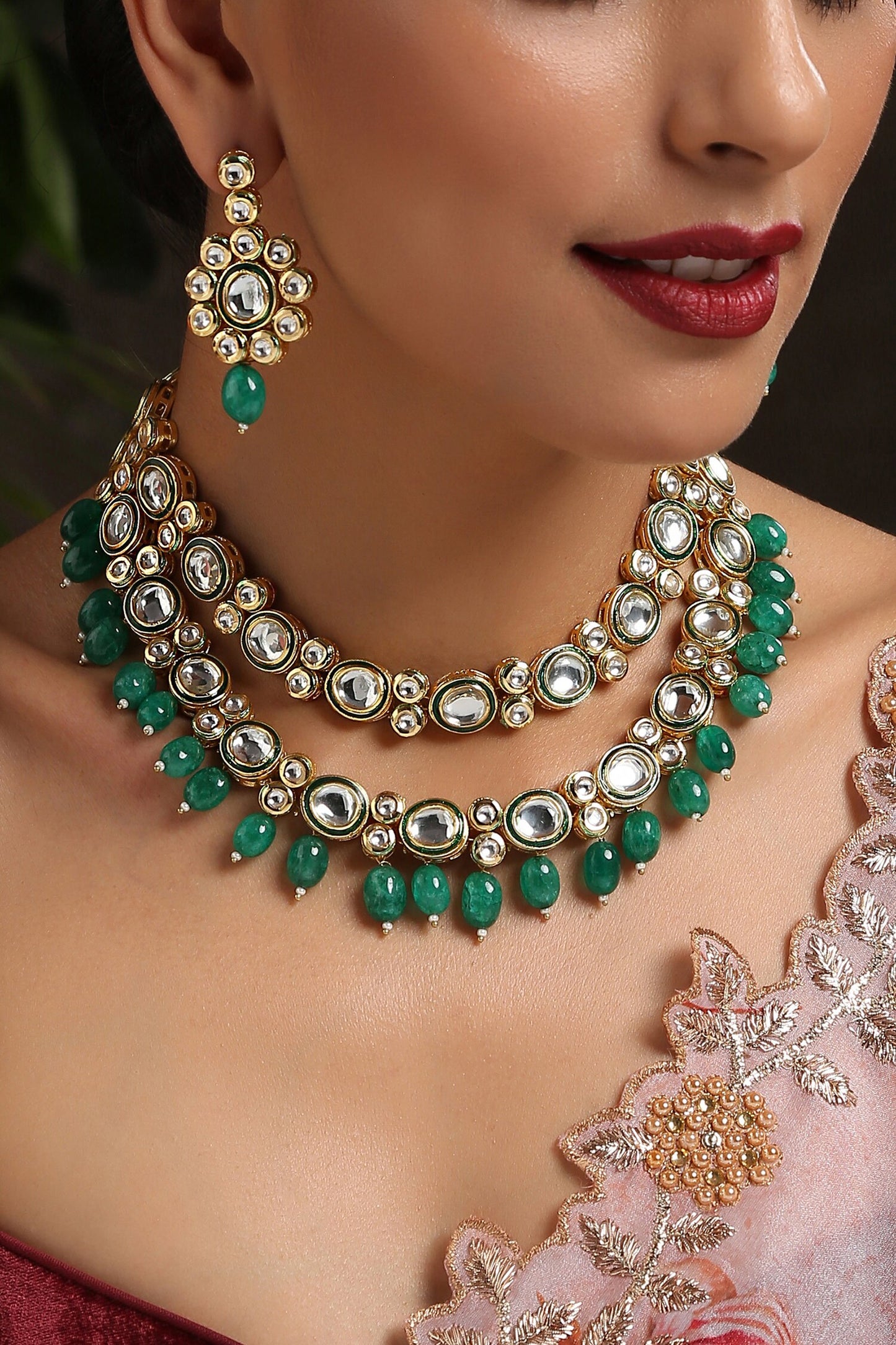 Kundan Layered Necklace Set