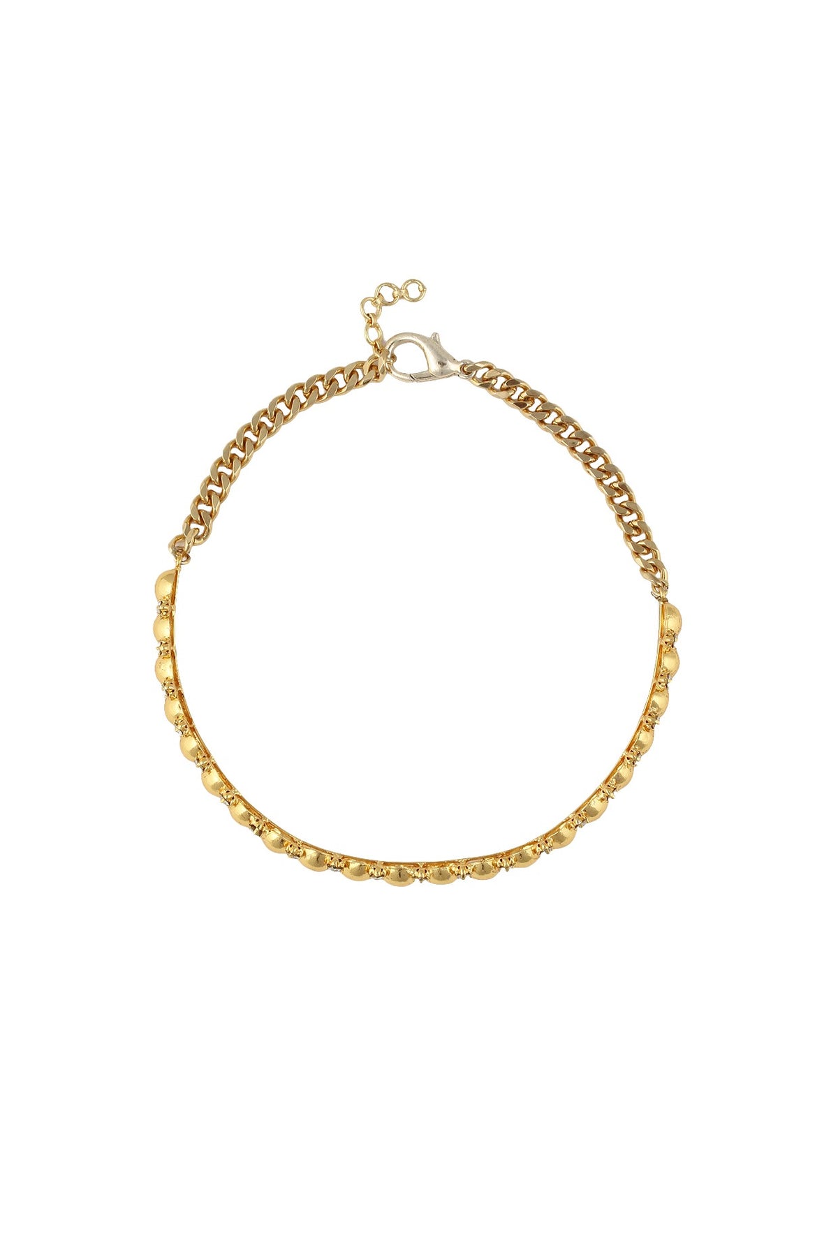 Gold plated swarovski crystals choker necklace