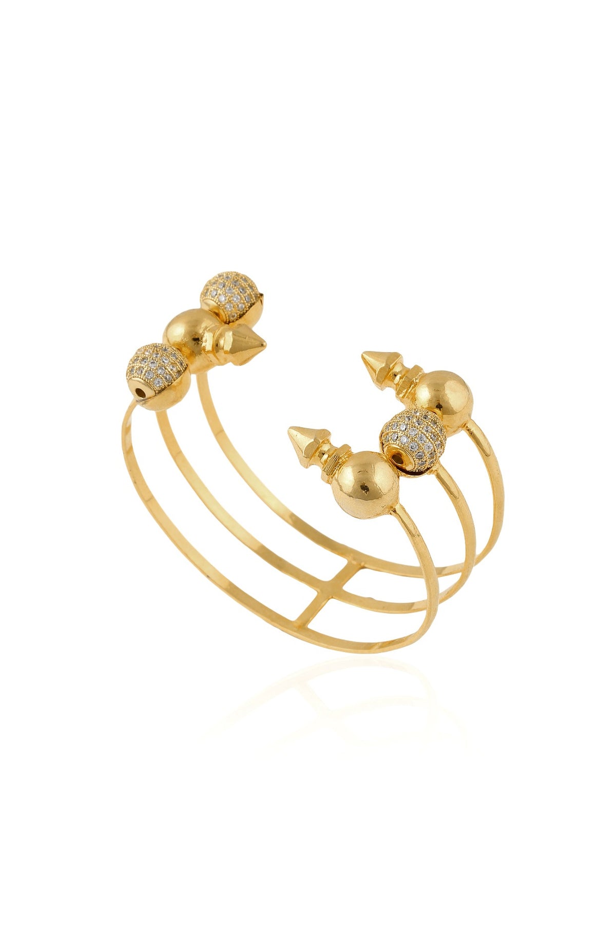 Gold Plated Swarovski Element 3 Tier Zosia Bracelet