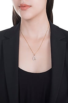 18kt Rose gold diamond heart pendant