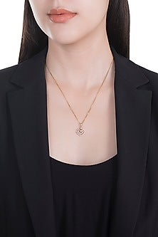 18kt Rose gold diamond infinity heart pendant