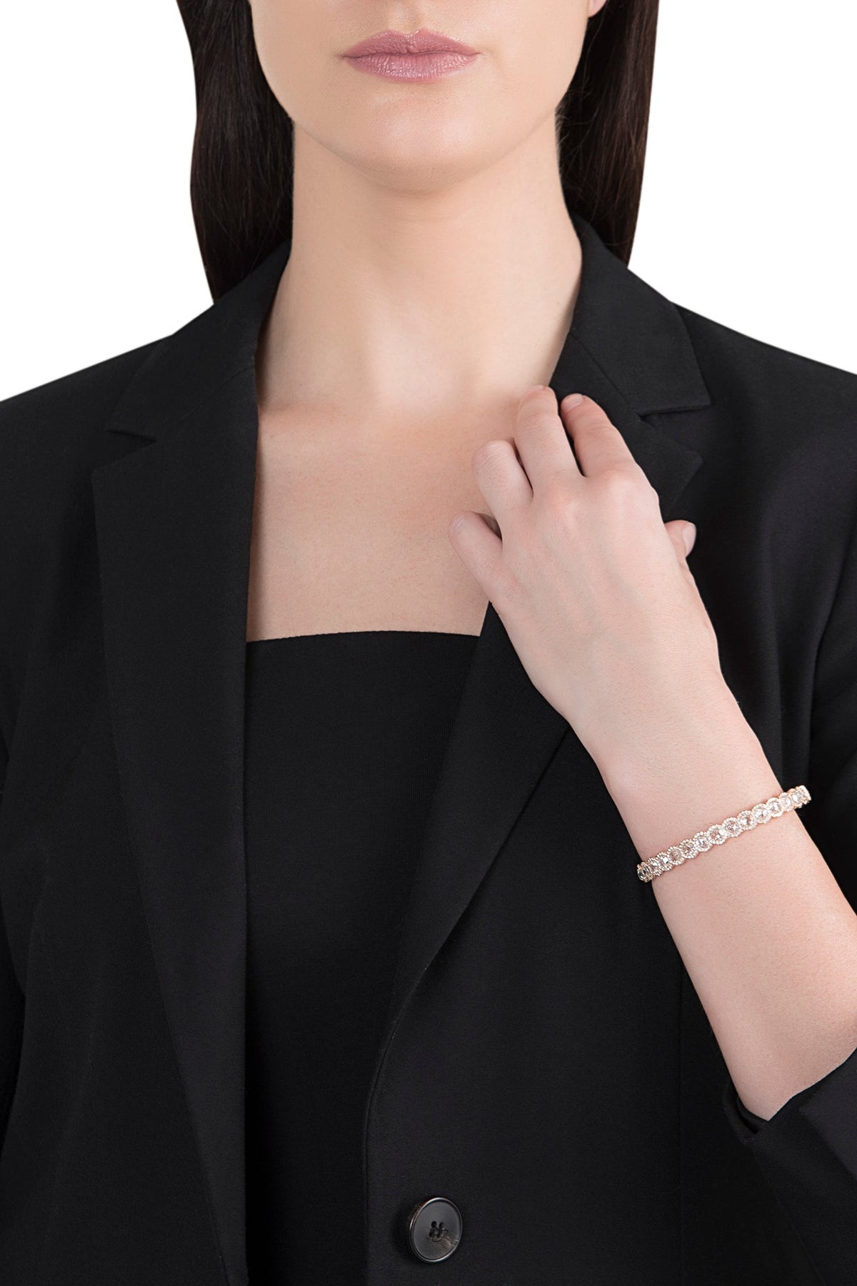 18kt Rose gold diamond infinity bracelet