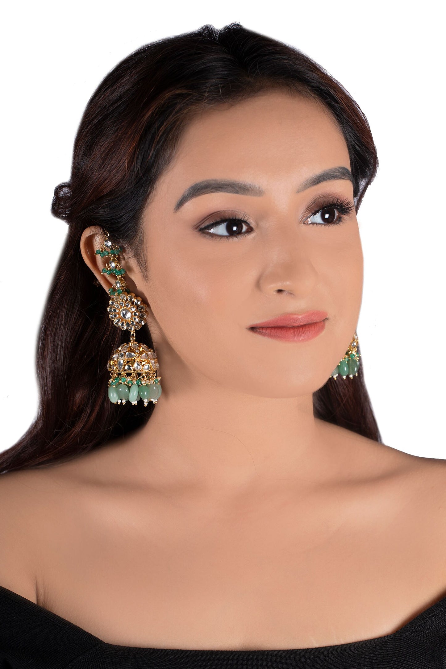 Stone Bead Drop Choker Set
