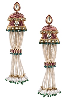 Gold Plated Palki Jhumki Earrings