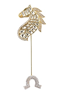 Gold Plated Horse Shoe Lapel Pin