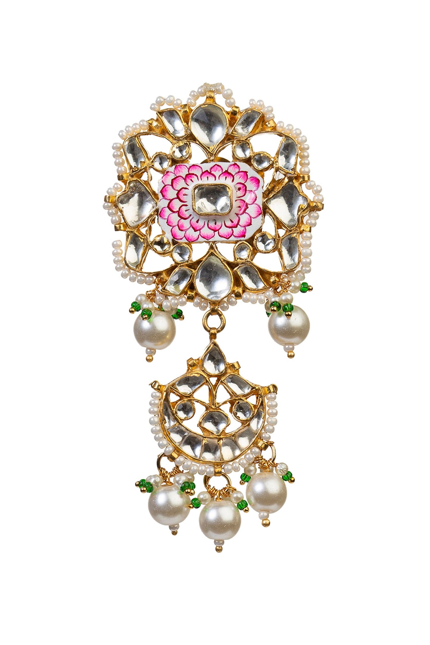 Floral Enamel Stone Danglers