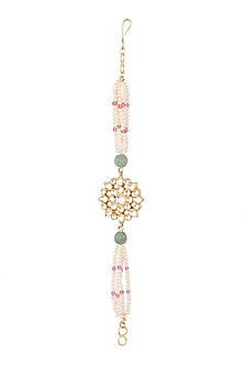 Gold Plated Pearl & Stone Bracelet