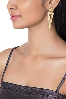Gold Plated Textured Earrings