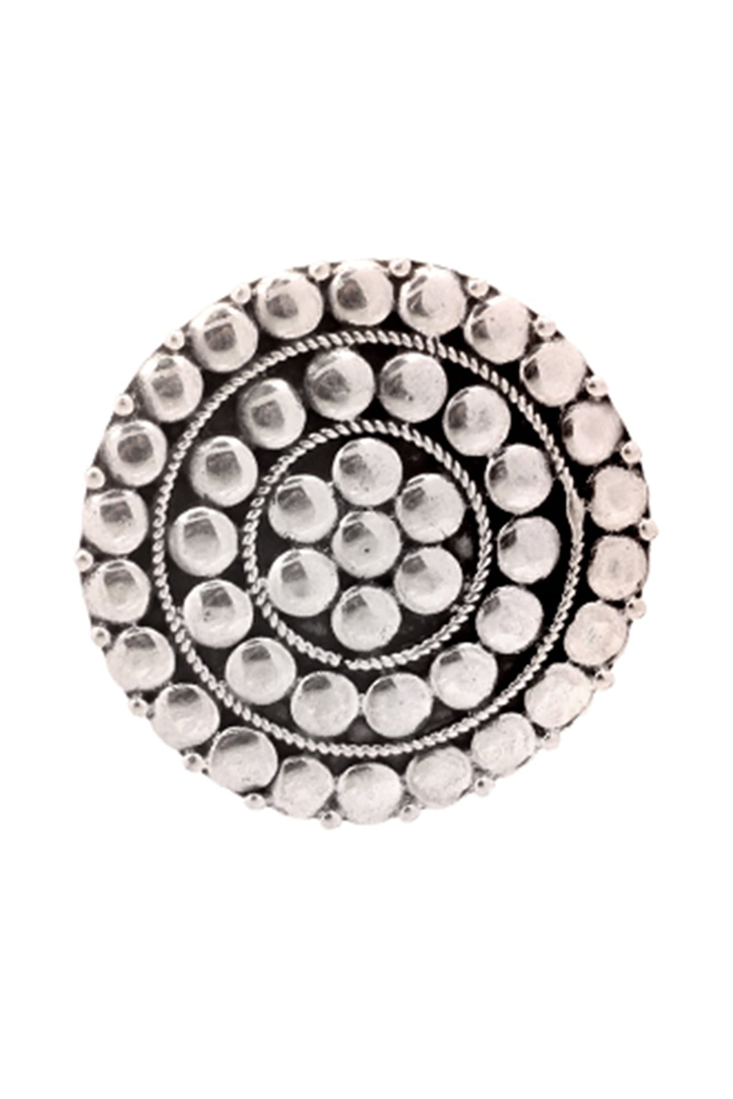 Round Motif Stud Earrings