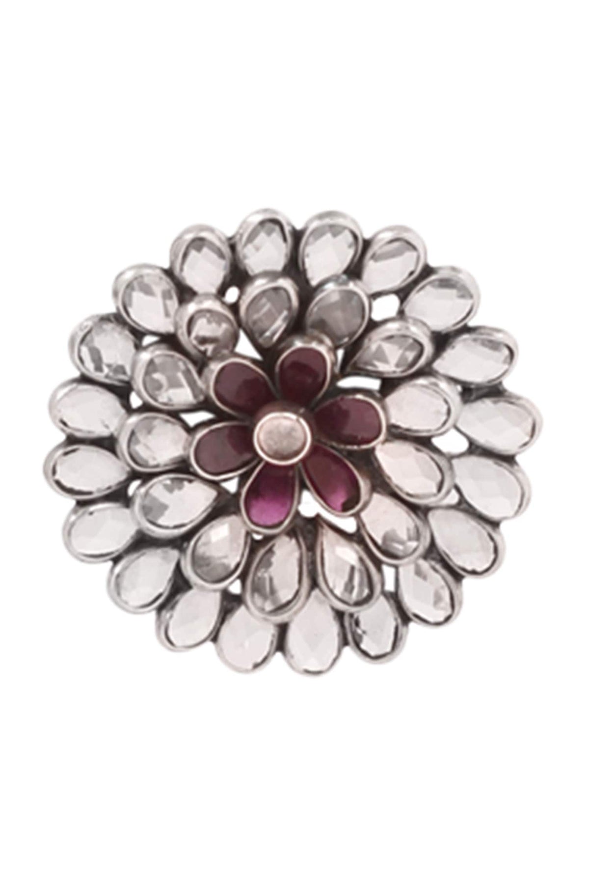 Floral Motif Stud Earrings
