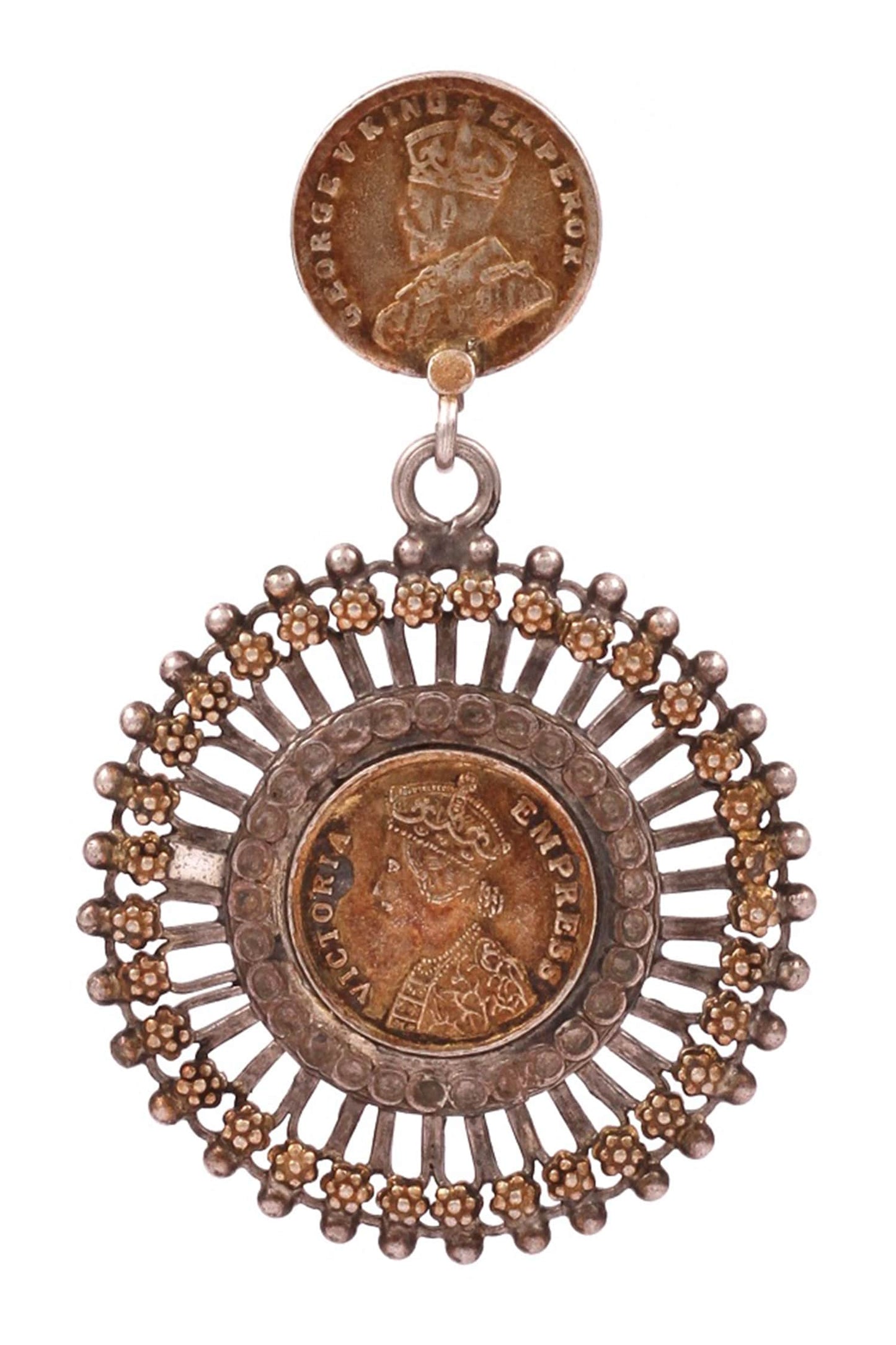 Antique Coin Dangler Earrings