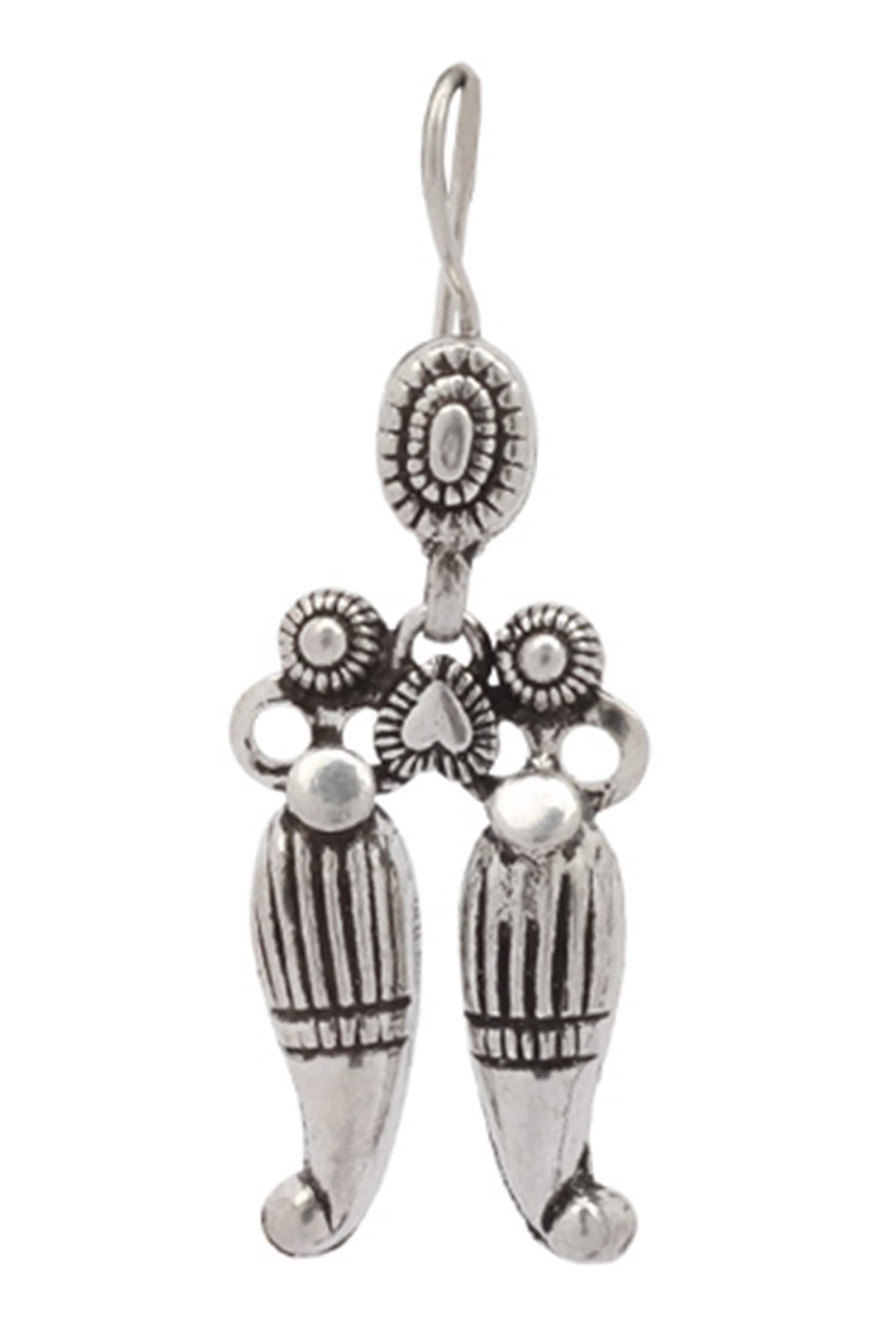 Oxidized Carved Danglers