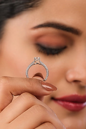 14kt Rose Gold Finish Diamond Ring