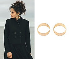 Gold Finish Handcrafted Pictographic Symbol Earrings