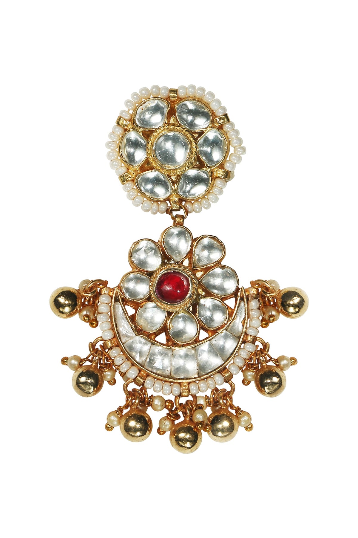 Floral Kundan Danglers