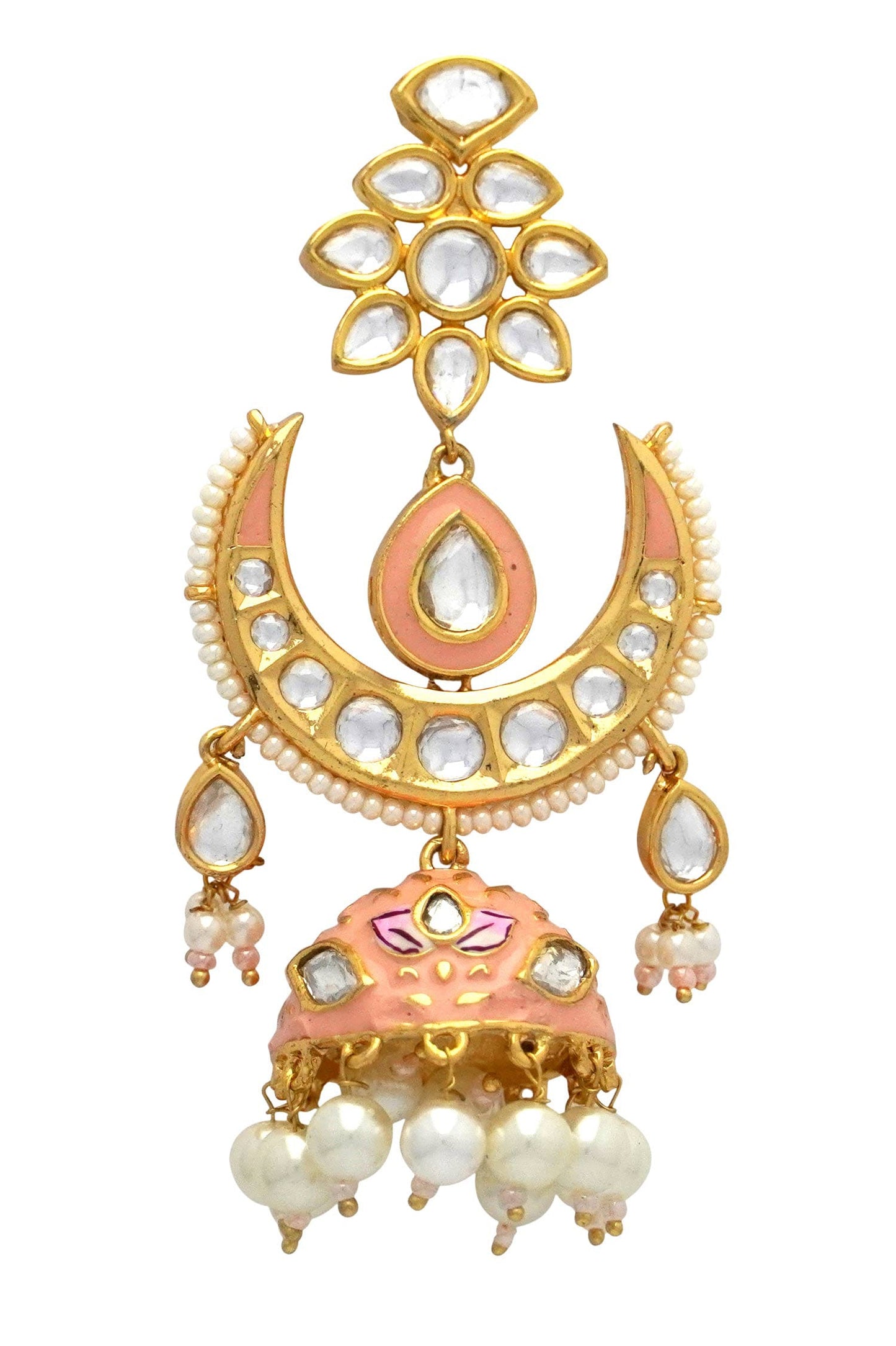 Kundan Bead Drop Chandbalis