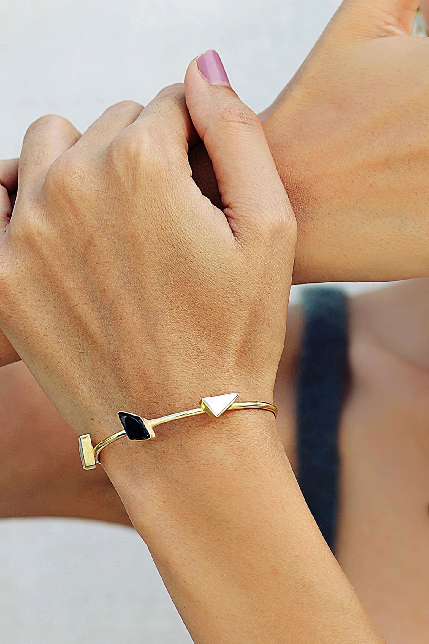 Dainty Handmade Stone Cuff