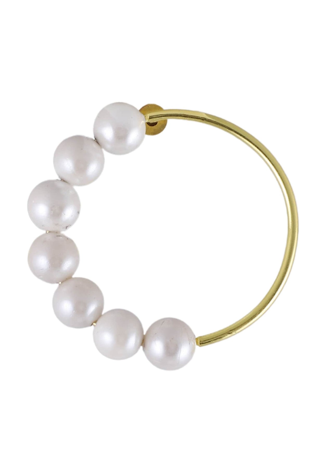 Megan Pearl Embellished Hoops