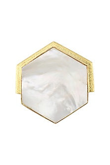 Gold Plated White Orchard Ring