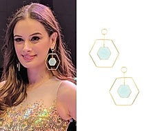 Gold Plated Amazonite Stone Honey Dune Earrings