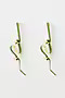 Gold Micro Plated Green Enameled Earrings