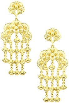 Gold Plated Abstract Hanging Earrings