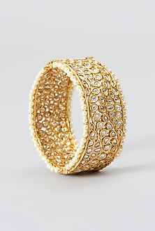 Gold Plated Kundan Polki Kada