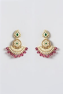 Gold Plated Kundan Polki & Pearl Choker Necklace Set