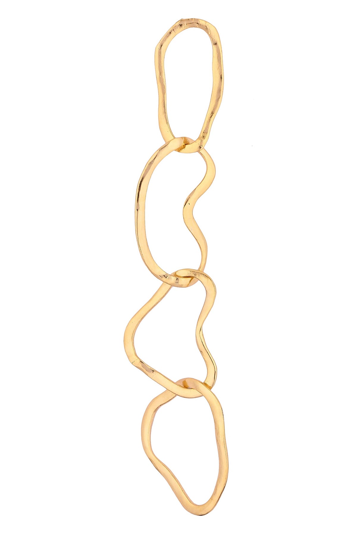 Tiered Link Long Earrings