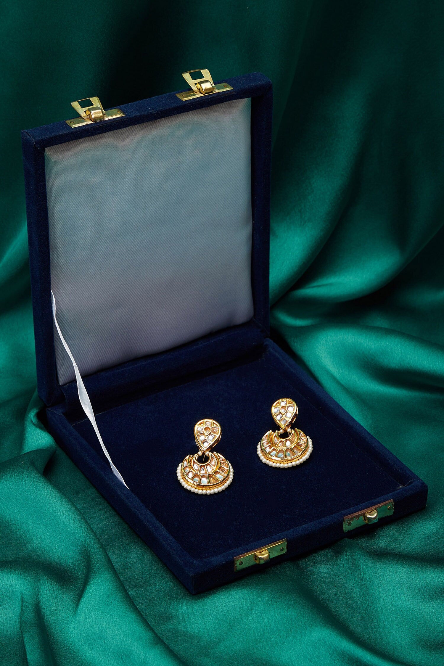 Kundan chandbali earrings 