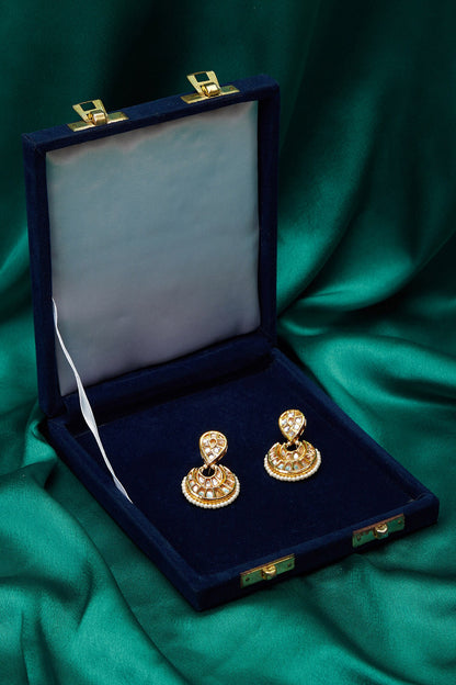 Kundan chandbali earrings 