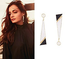 Gold Plated Handmade White MOP, Pearl & Black Onyx Earrings