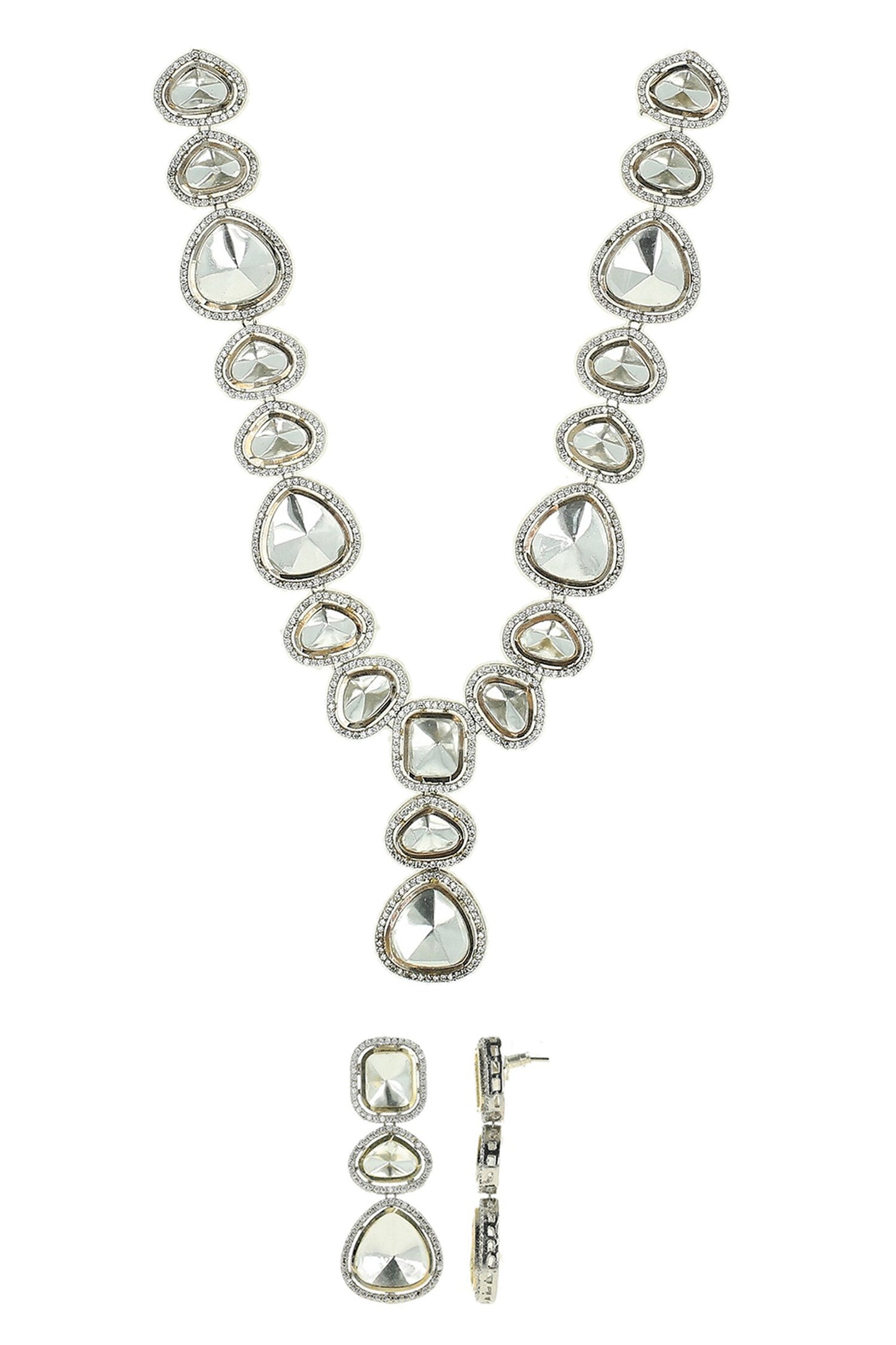 Polki Studded Necklace Set 