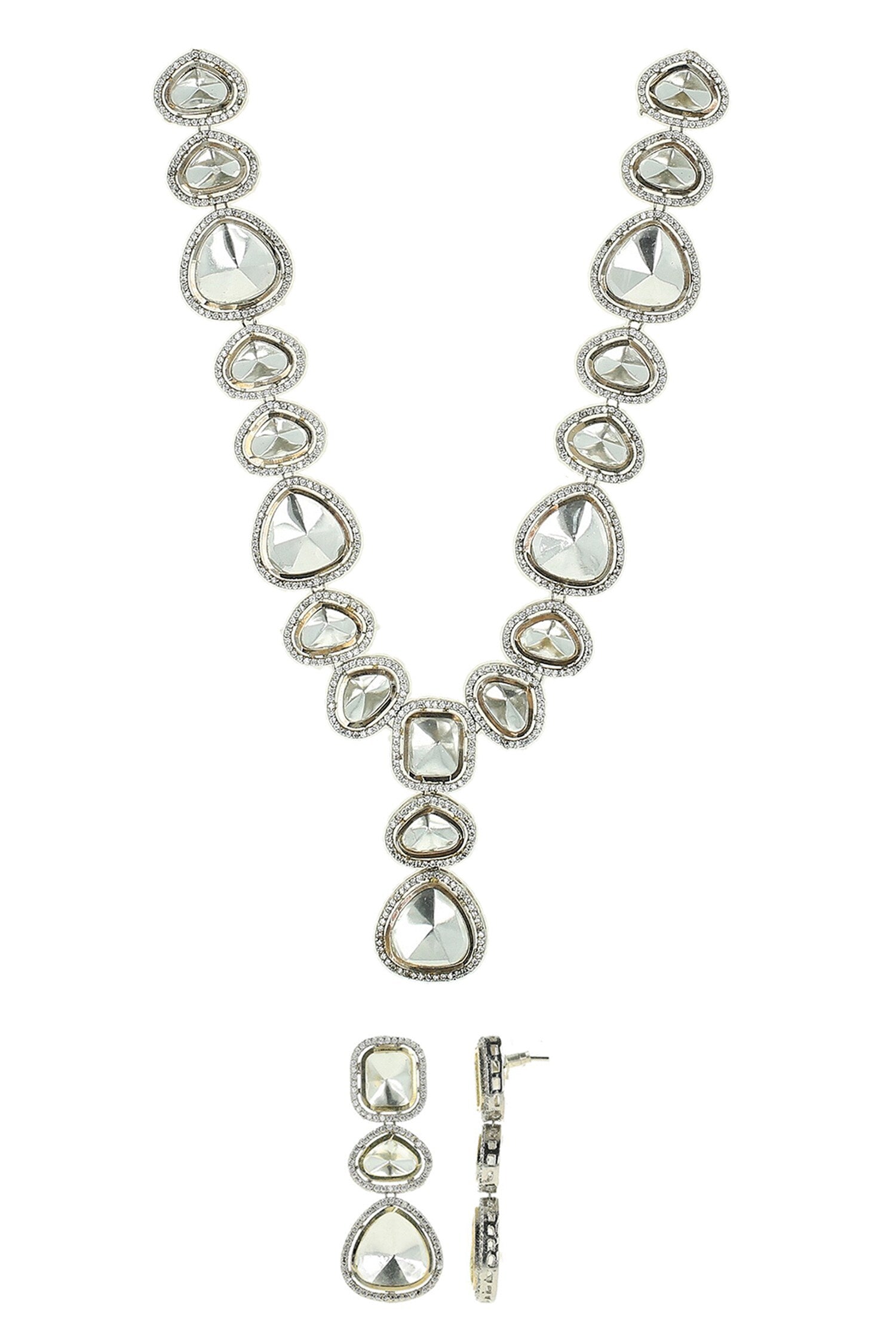 Polki Studded Necklace Set 