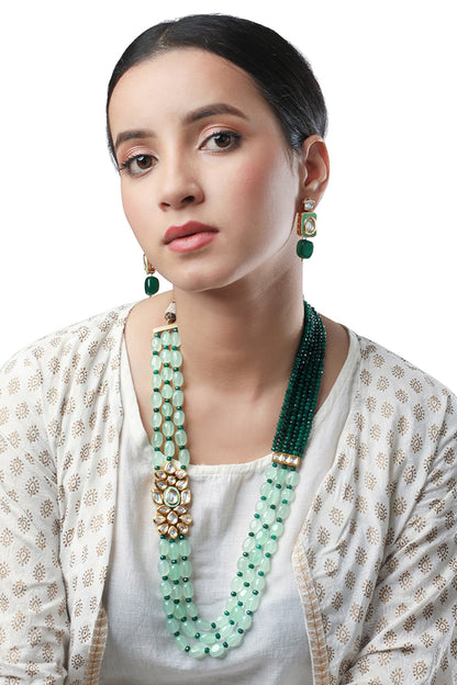 Pearl Embellished Necklace Set 