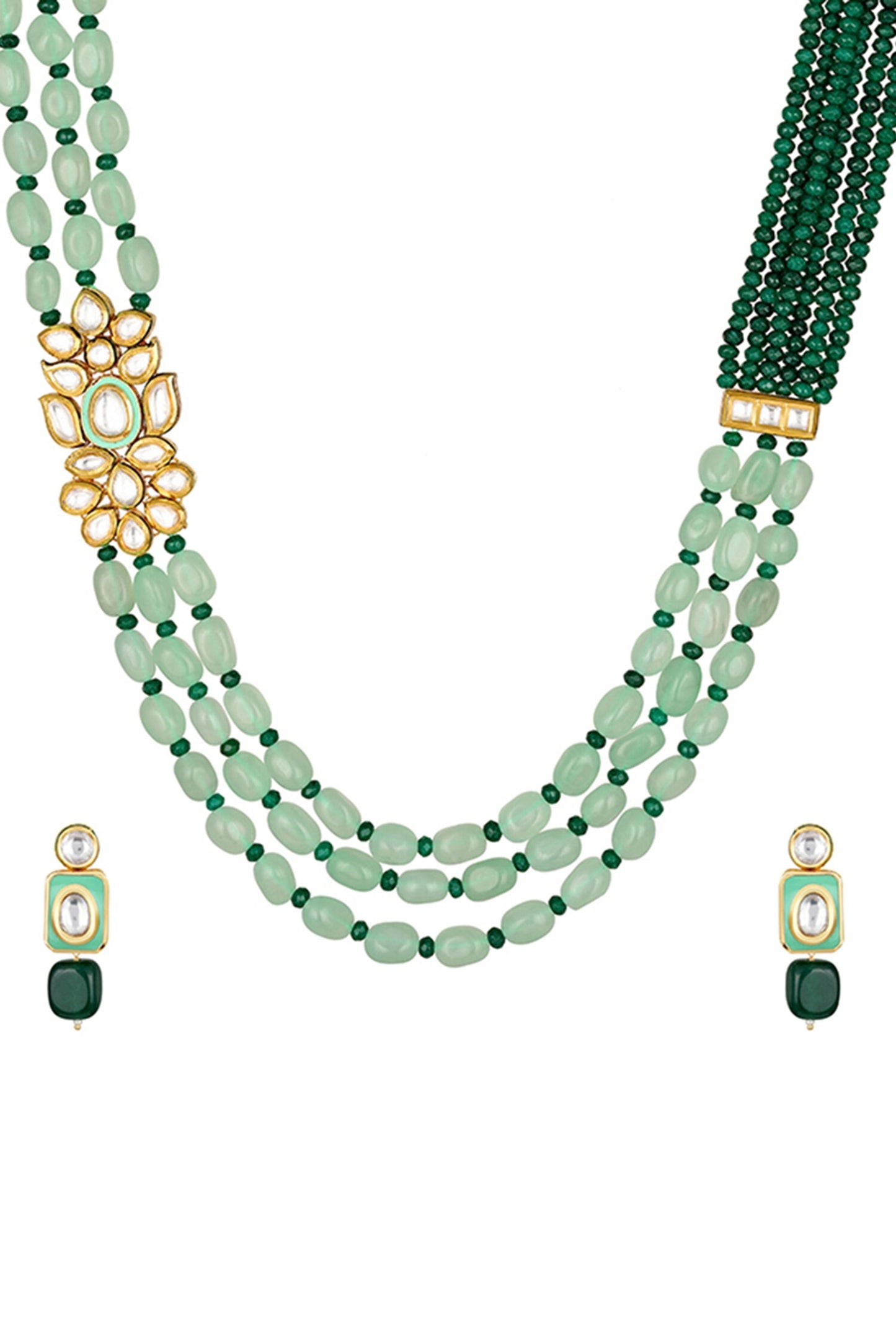Pearl Embellished Necklace Set 