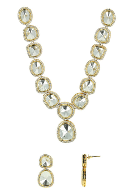 Polki Embellished Necklace Set 