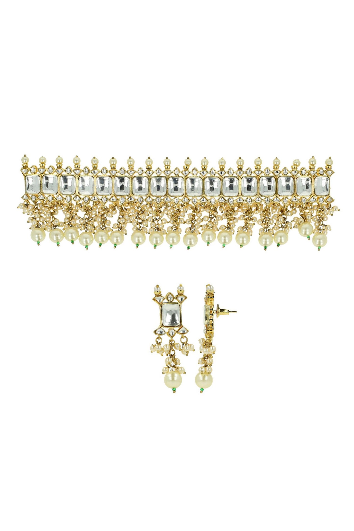 Pearl Embellished Choker Set 