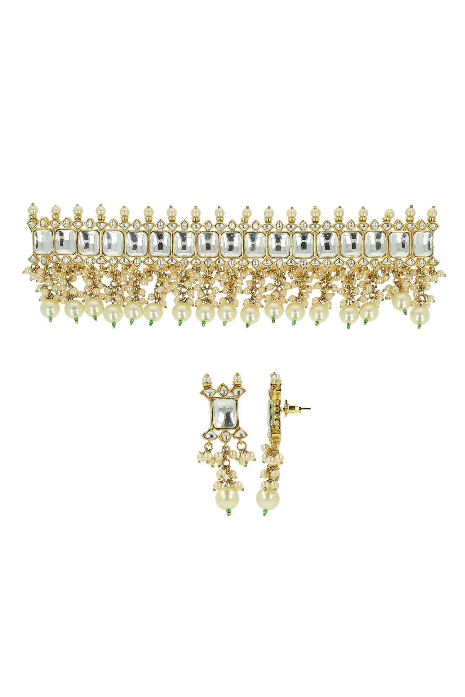 Pearl Embellished Choker Set 