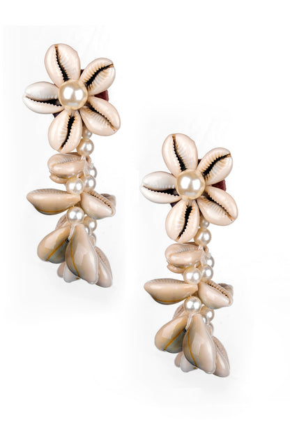 Shell Embellished Dangler Earrings 