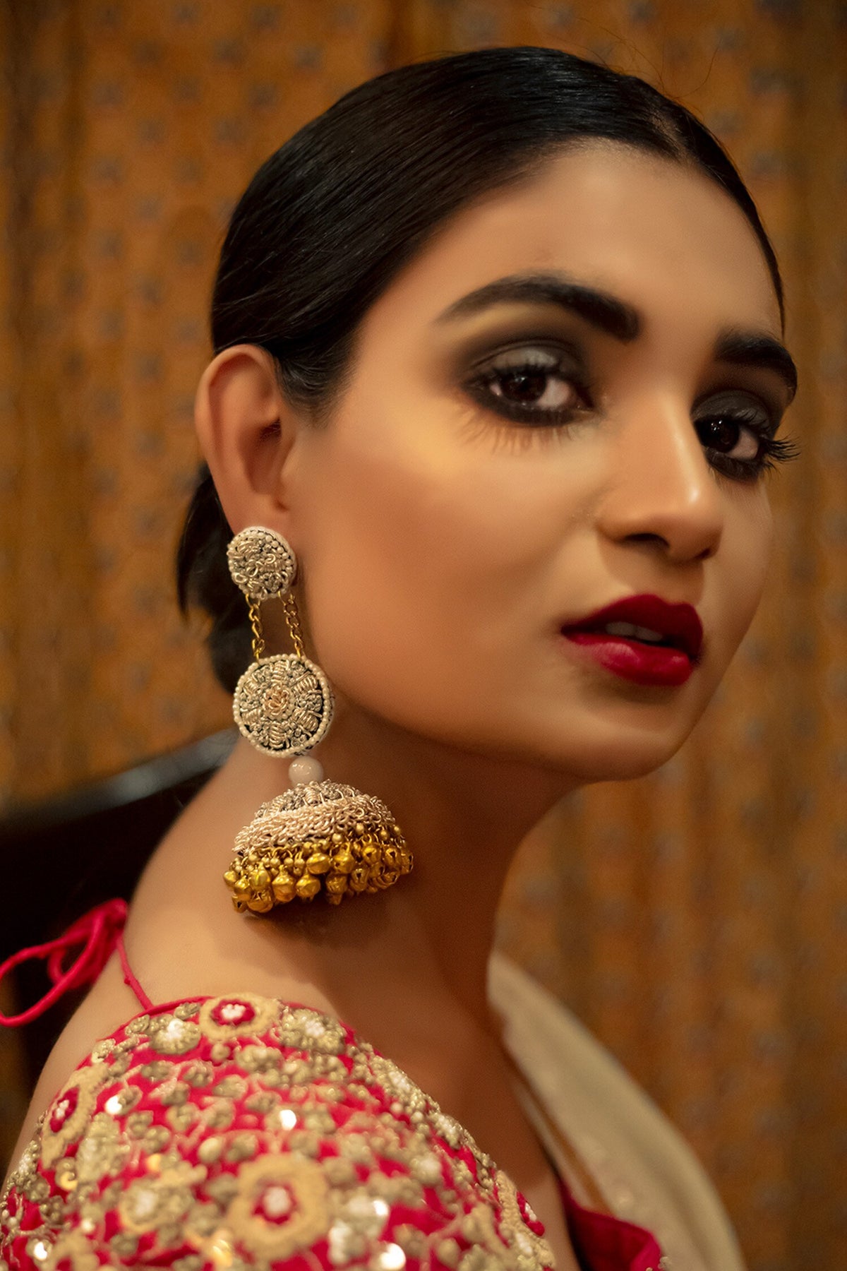 Hand Embroidered Jhumkis 