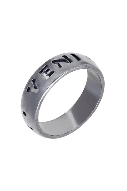 Typography Pattern Ring 