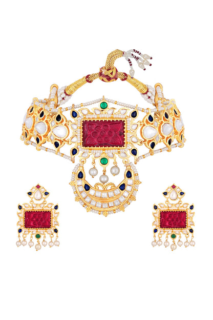 Kundan Embellished Choker Set 