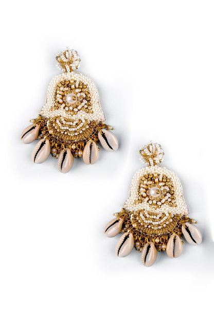 Shell Drop Embellished Earrings 