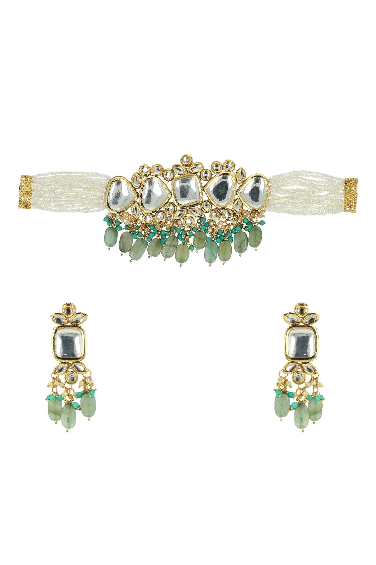 Bead Drop Choker Set 