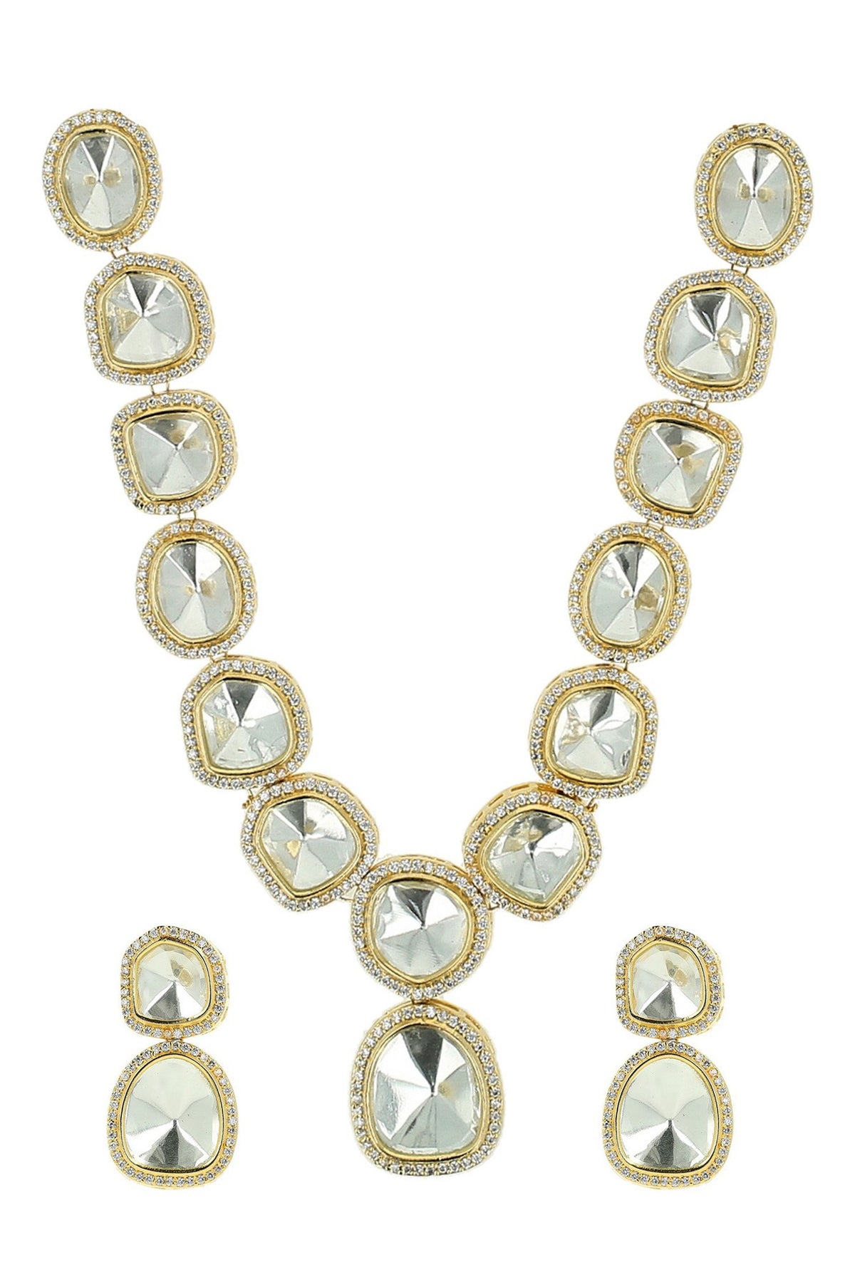 Polki Embellished Necklace Set 